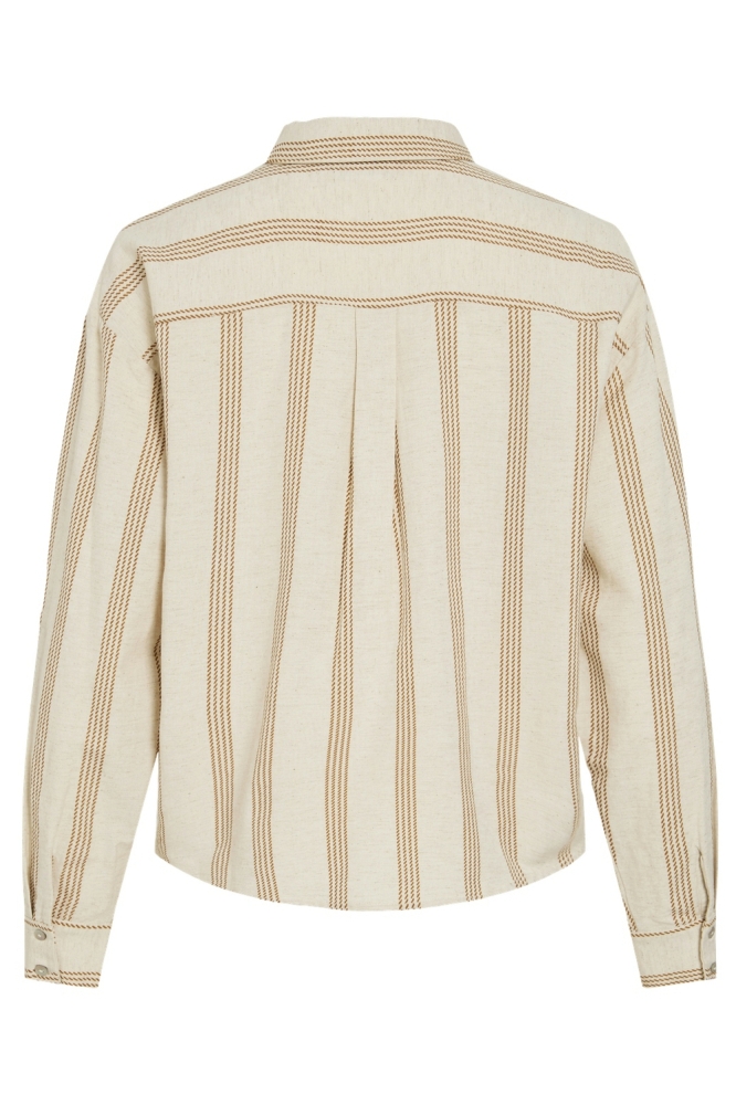VIPRISILLA PRINT L/S SHIRT 14105077 SUPER LIGHT NATURAL